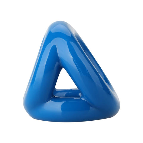 Blue Triangle Ball Stretch Cockring Being Fetish