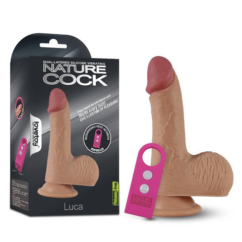 Dual-layered Silicone Vibrating Nature Cock "Luca"